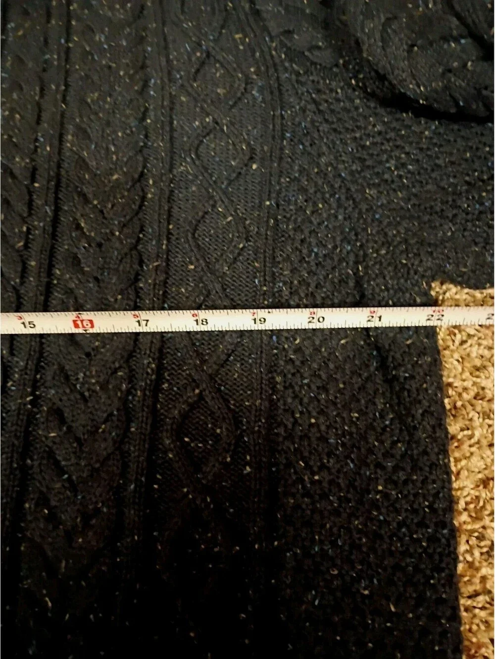 LL Bean Mens L-Tall Heritage Soft Organic  Cotton Fisherman Sweater Cable Knit